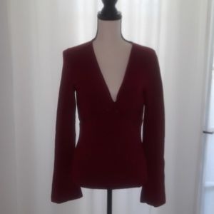 INC Red long sleeve sweater